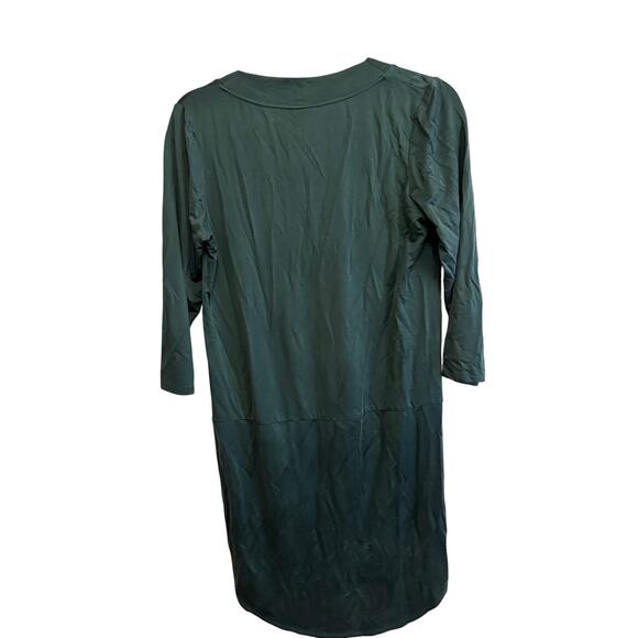 Dolan Left Coast V-Neck 3/4 Sleeve Green Tegan Tunic Dress XS - Picture 4 of 9